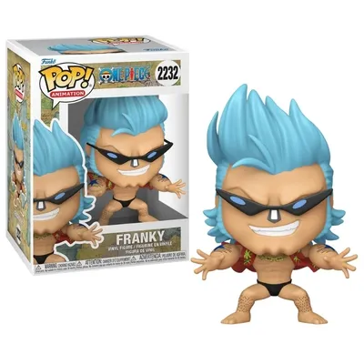 Funko Pop Franky One Piece con cabello azul y gafas