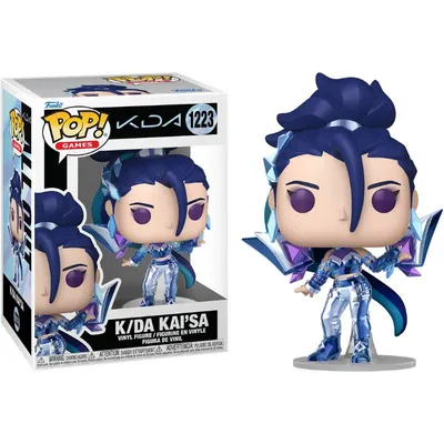 Funko Pop K/DA Kai'Sa de League of Legends con cabello azul y traje cristalino