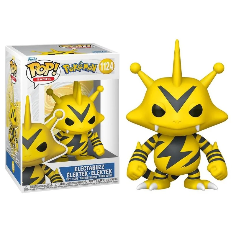 Funko Pop Electabuzz Pokémon amarillo con detalles negros