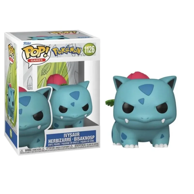 Funko Pop Ivysaur Pokémon figura turquesa con bulbo rosa