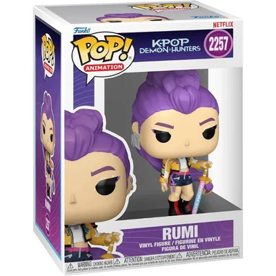 Funko Pop Rumi K-Pop Demon Hunters cabello morado Netflix