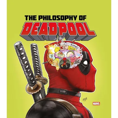 Portada del libro La Filosofía de Deadpool con ilustración de su cabeza pensante