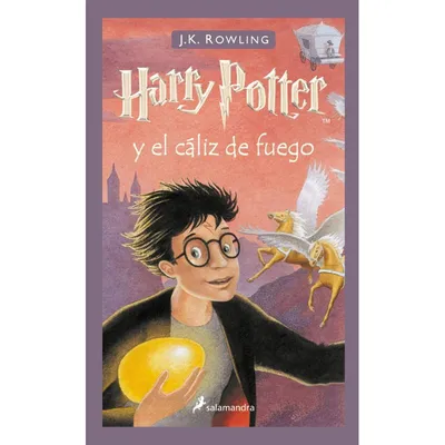 Portada Harry Potter y el Cáliz de Fuego con Harry y su lechuza