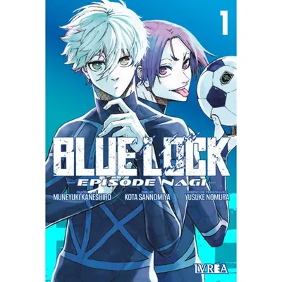 Portada Manga Blue Lock Episodio Nagi Tomo 1 con personajes y balón de fútbol