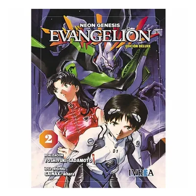 Manga Neon Genesis Evangelion Tomo 2 Edición Deluxe con personajes principales