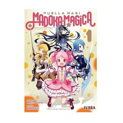 Portada Manga Madoka Magica Tomo 1 Puella Magi con personajes principales