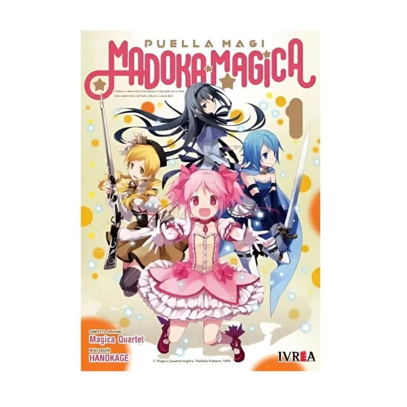 Portada Manga Madoka Magica Tomo 1 Puella Magi con personajes principales