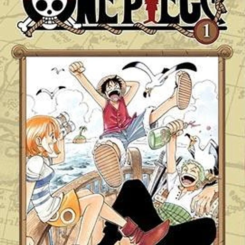 Portada Manga One Piece Tomo 1 con Luffy y personajes principales