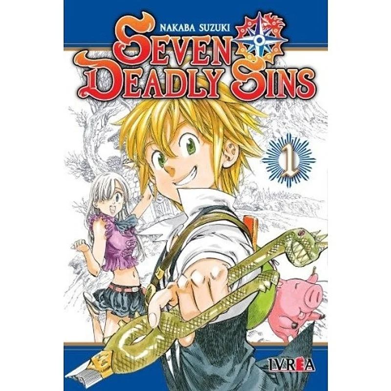 Portada del manga Seven Deadly Sins tomo 1 con Meliodas y personajes principales