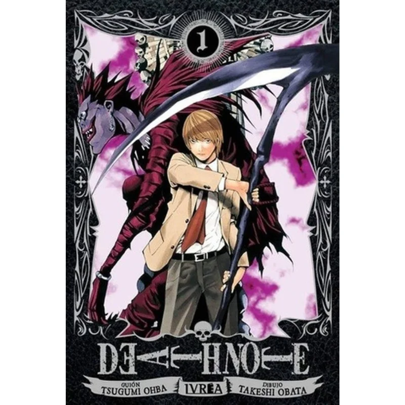 Portada Manga Death Note Tomo 1 Ivrea con Light Yagami y Ryuk