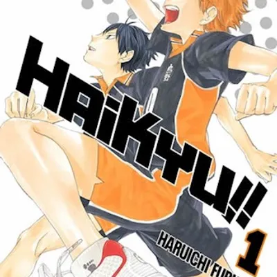 Manga Haikyu!! Volumen 1 con portada de personajes jugando voleibol