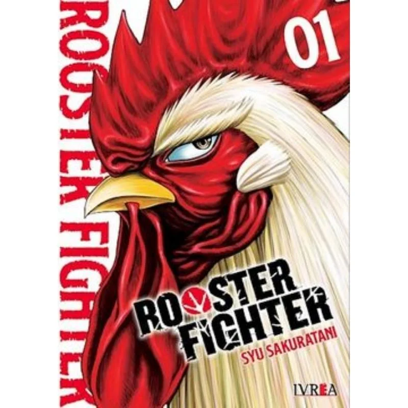 Portada Manga Rooster Fighter Tomo 1 con gallo rojo protagonista
