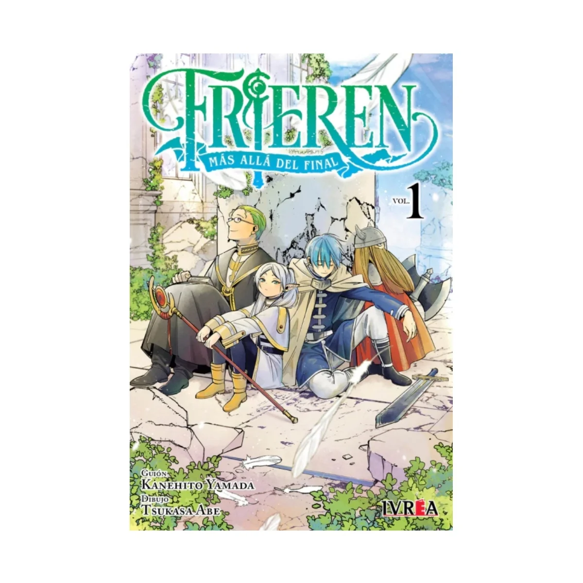 Portada del manga Frieren Vol. 1 con personajes en escenario medieval