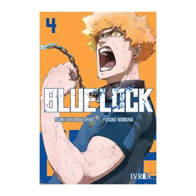 Manga Blue Lock tomo 4 con portada del protagonista en actitud desafiante