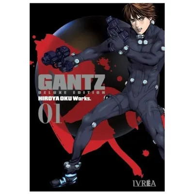Portada Manga Gantz Deluxe Volumen 1 con personaje principal armado