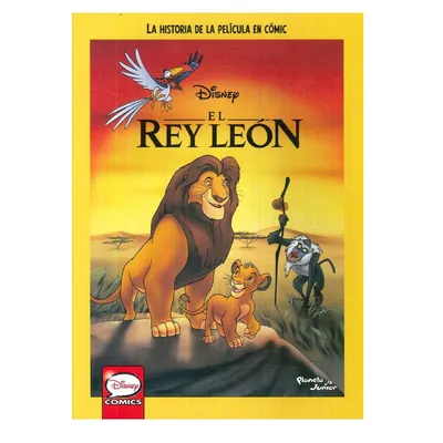 Cómic Disney El Rey León con Simba y sus personajes en la sabana africana