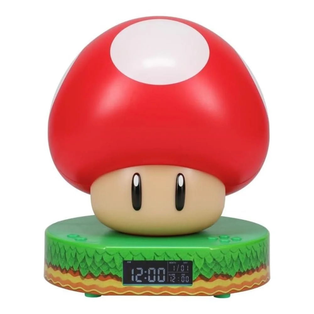 Reloj Despertador Seta Super Mario Bros con Luz Nocturna (Pedido Exclusivo · entrega 2 a 3 semanas)