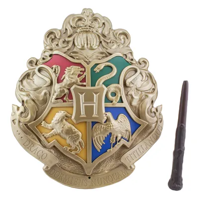 Lámpara Escudo Hogwarts Harry Potter con Varita Control (Pedido Exclusivo · entrega 2 a 3 semanas)