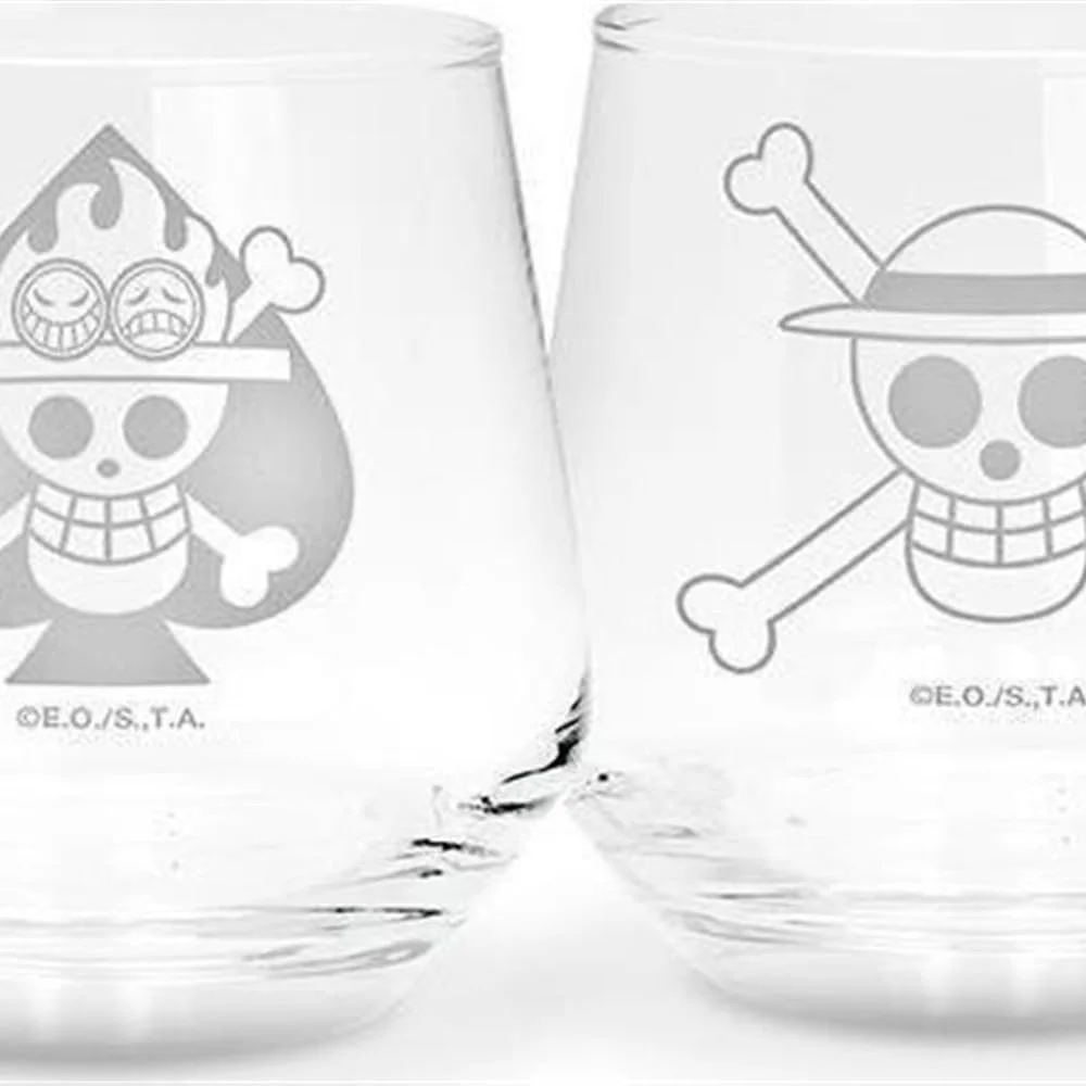 Set 2 Vasos One Piece Luffy y Ace (Pedido Exclusivo · entrega 2 a 3 semanas)