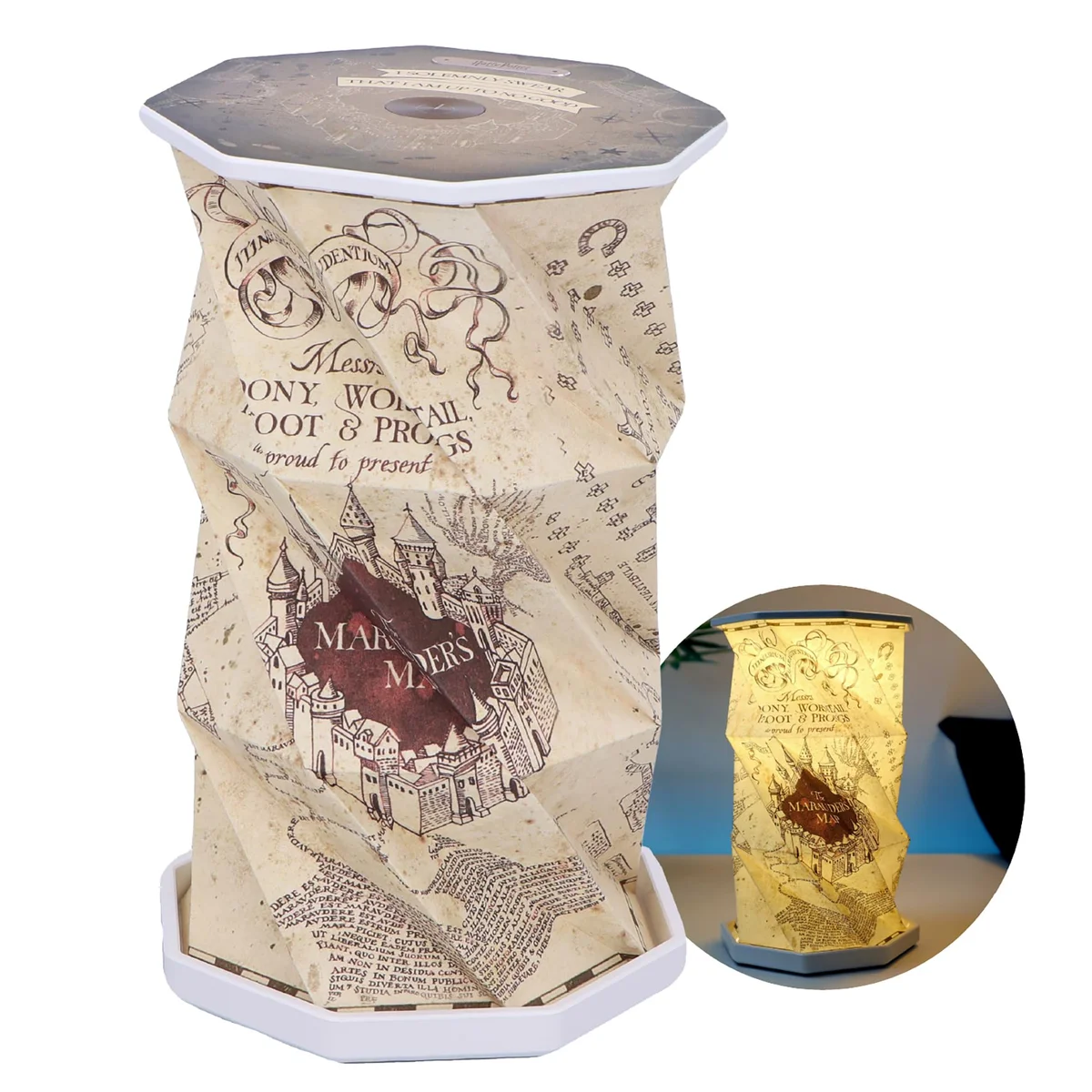 Lámpara Plegable Mapa Merodeadores Harry Potter (Pedido Exclusivo · entrega 2 a 3 semanas)