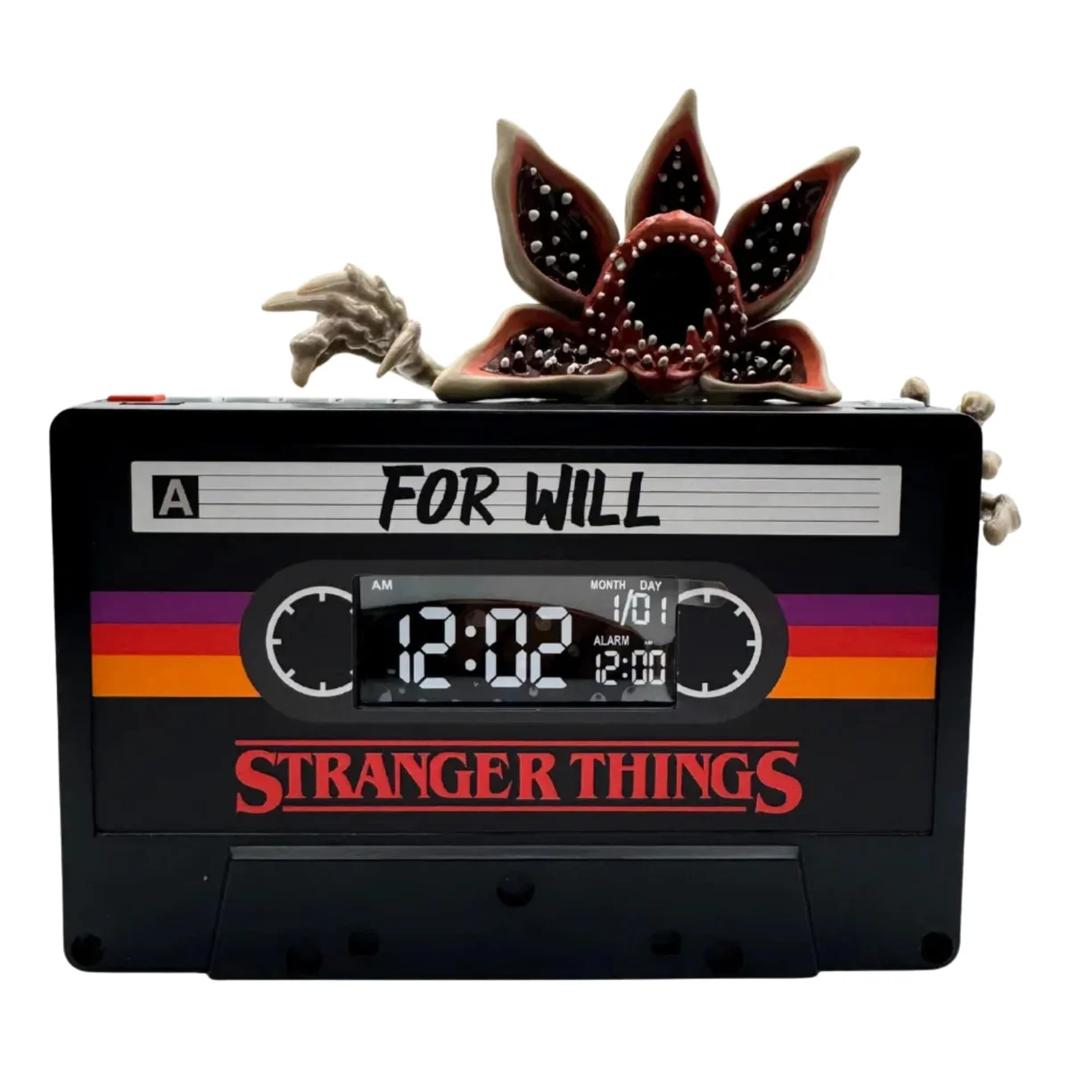 Reloj Despertador Demogorgon Stranger Things Diseño Cassette (Pedido Exclusivo · entrega 2 a 3 semanas)