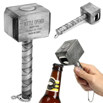 Destapador Mjolnir martillo de Thor Marvel con cadena