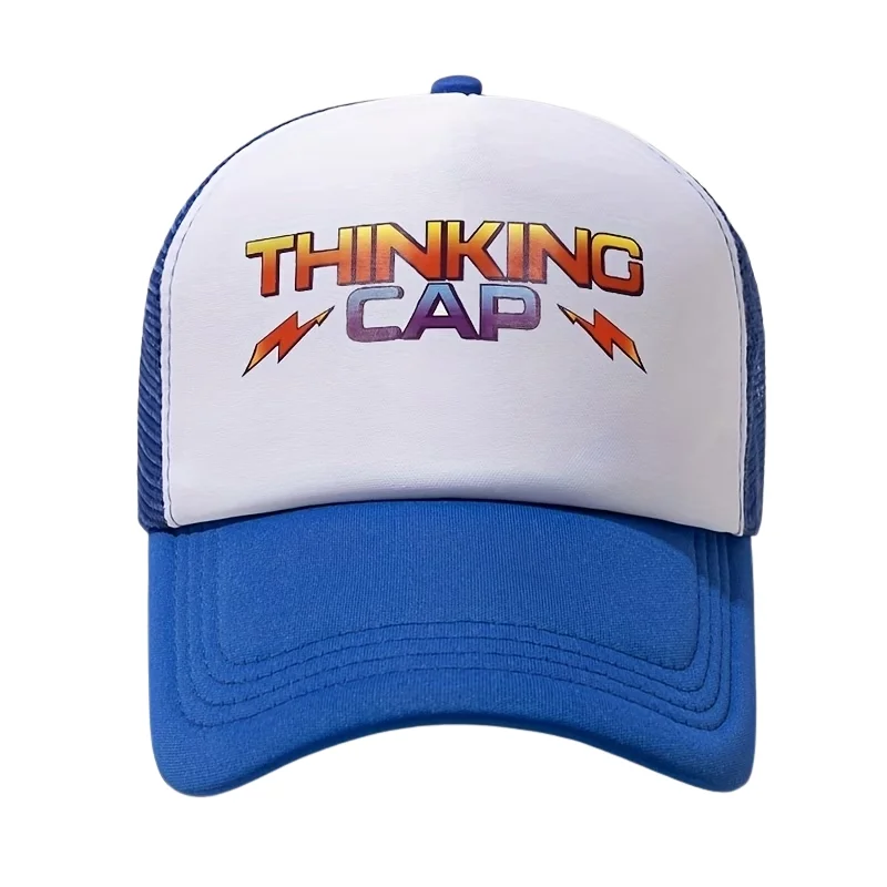 Gorra Thinking Cap Stranger Things azul y blanco con malla