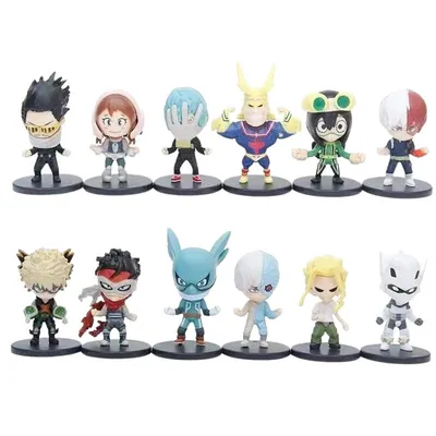 Set 12 figuras chibi My Hero Academia en miniatura