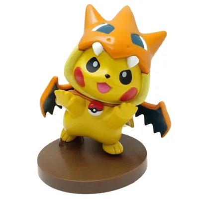 Figura Pikachu disfrazado de Mega Charizard Pokémon