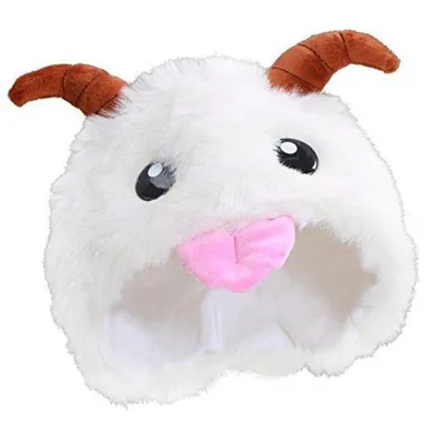Gorro Poro blanco con cuernos marrones de League of Legends