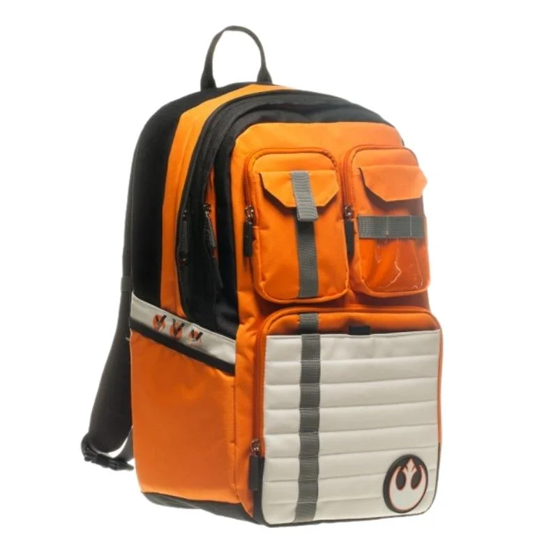 Mochila Alianza Rebelde Star Wars naranja y crema con bolsillos
