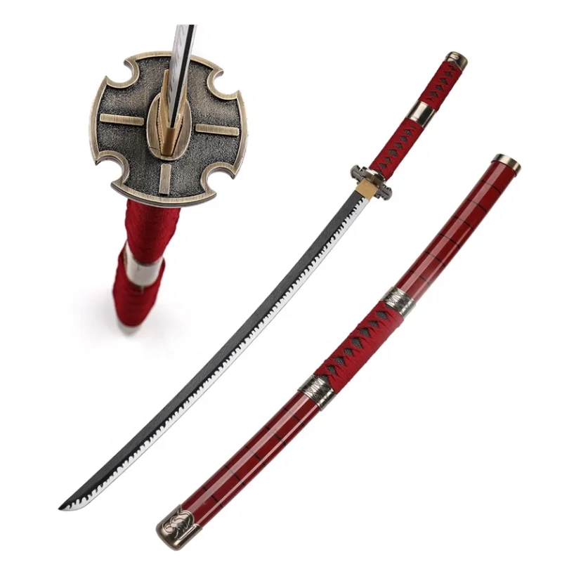 Katana Kitetsu de Zoro One Piece con vaina roja