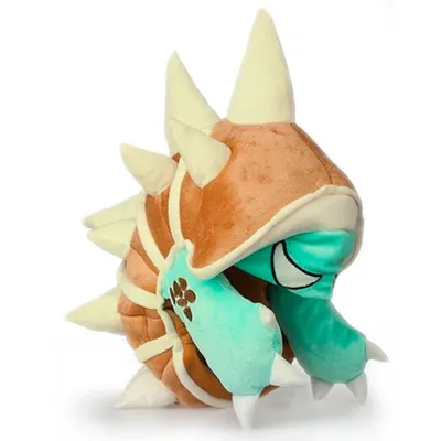 Gorro peluche Rammus League of Legends naranja y turquesa