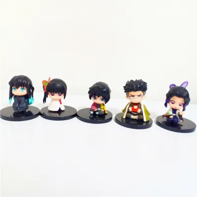 Set 5 figuras chibi Demon Slayer Kimetsu no Yaiba personajes principales