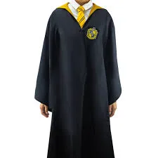 Capa Hufflepuff Harry Potter Negra con Escudo