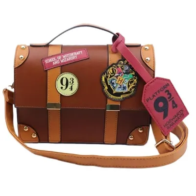 Bolso Plataforma 9 3/4 Harry Potter con insignia Hogwarts