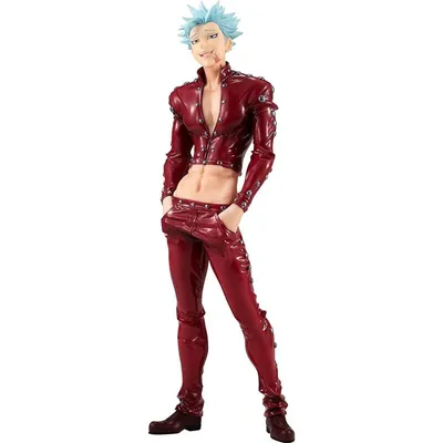 Figura Ban Los Siete Pecados Capitales traje rojo y cabello azul