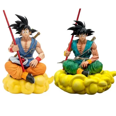 Figuras de acción Goku GT Dragon Ball sentados en nube voladora