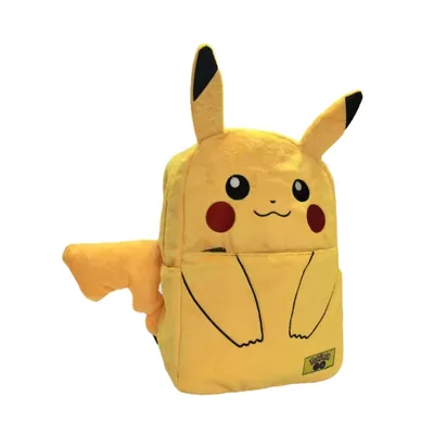 Mochila Pikachu felpuda amarilla de Pokémon