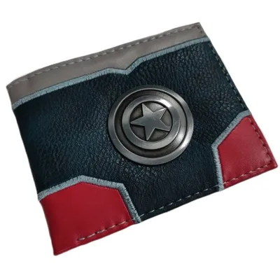 Billetera Capitán América con escudo metálico Marvel