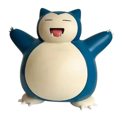 Figura Snorlax Pokémon con expresión alegre
