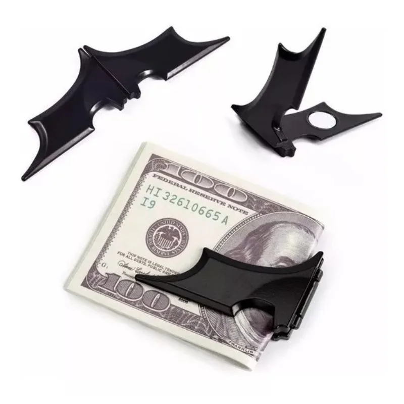 Clip sujetador dinero Batman negro con forma de murciélago