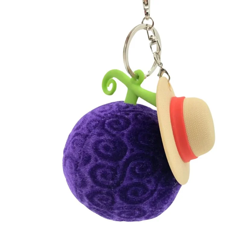 Llavero peluche Fruta del Diablo y Sombrero Luffy One Piece