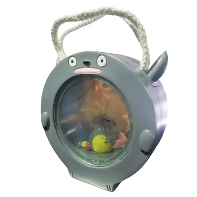 Lámpara Totoro Studio Ghibli con ventana redonda y asa de cuerda