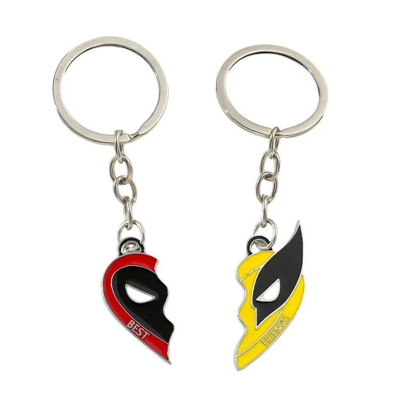 Set de llaveros Deadpool y Wolverine mejores amigos Marvel