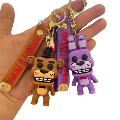 Llavero goma Five Nights at Freddy's con Freddy y Bonnie
