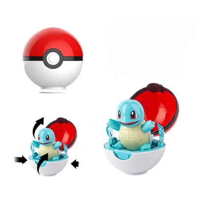 Figura Squirtle con pokébola transformable Pokémon