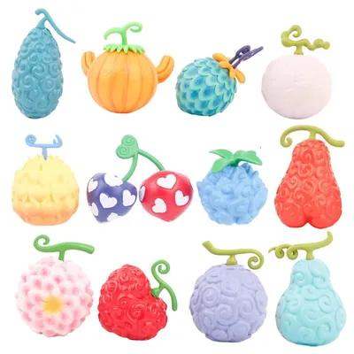 Figuras Fruta del Diablo One Piece Anime surtidas en colores variados