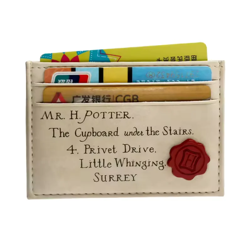 Tarjetero carta de aceptación Harry Potter con sello de cera rojo