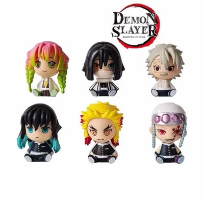 Set de 6 peluches Demon Slayer personajes sentados